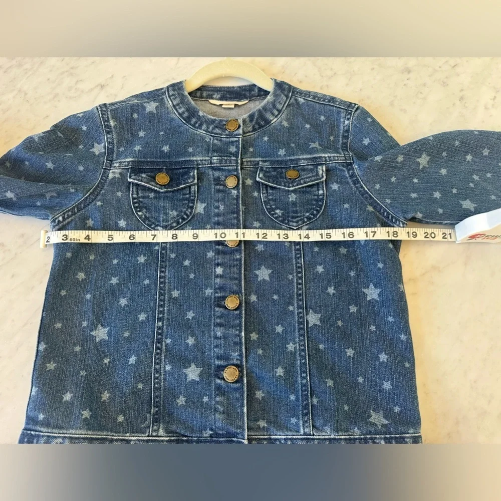 Lands End Girl’s Denim Jean Jacket Size 10-12 Medium